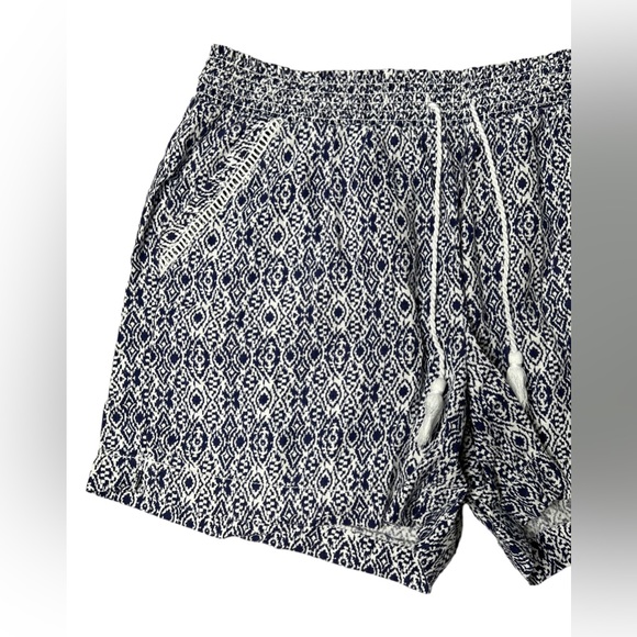 Briggs New York Size XL Women’s Shorts Linen Blend Pull-On Summer Blue White - Picture 4 of 16